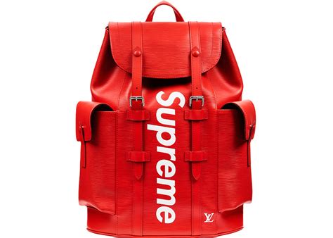 louis vuitton red supreme backpack|louis vuitton christopher backpack price.